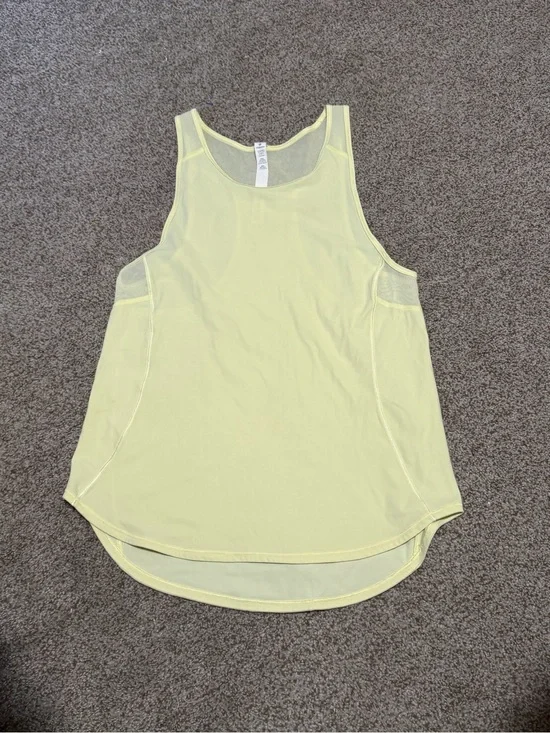 lululemon athletica Light Yellow Athletic Tank Top