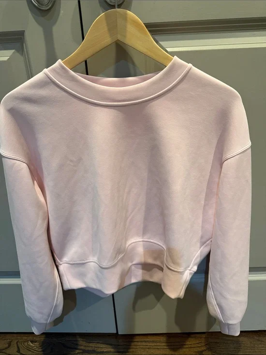 lululemon athletica Light Pink Cropped Crewneck Sweatshirt
