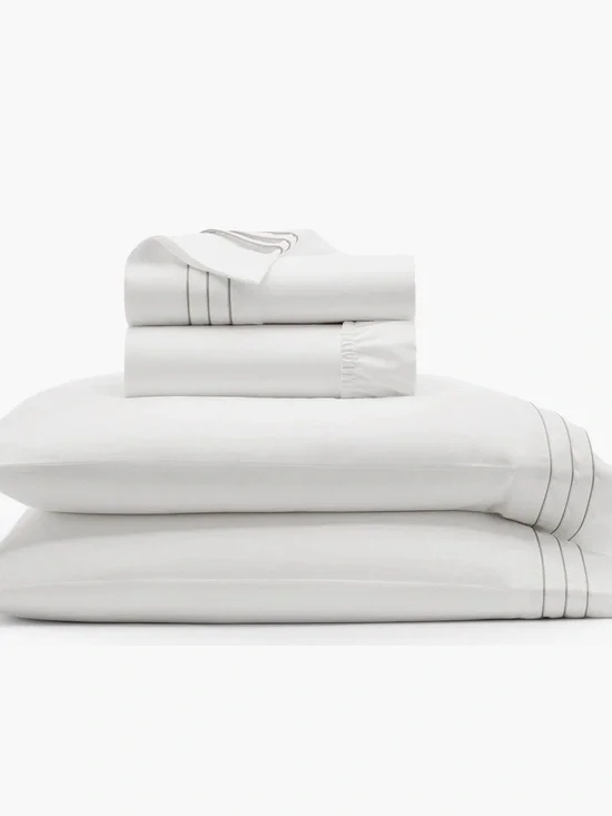 Boll & Branch NEW Full/Queen Duvet  In White/Pewter 🔥No offer item🙏🏻 $369 MSRP