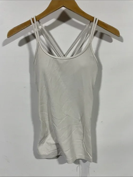 lululemon athletica White Double-Strap Scoop Tank