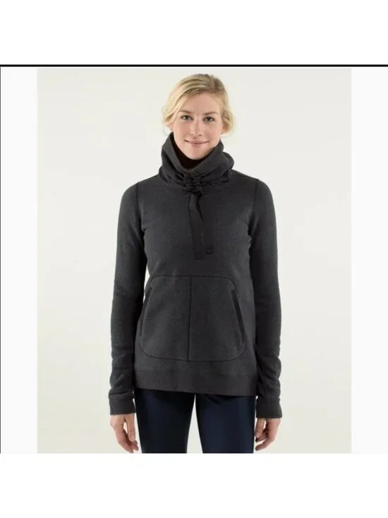 Lululemon Avenue Pullover Heathered Black / Black