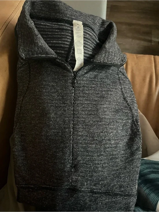 Men's Half-Zip Sweater Pullover - Charcoal Gray