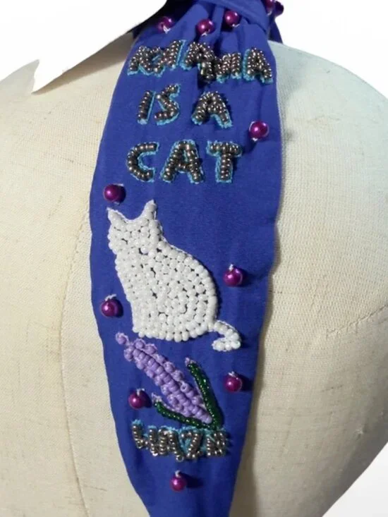 Taylor Swift Karma is a Cat Beaded Headband New