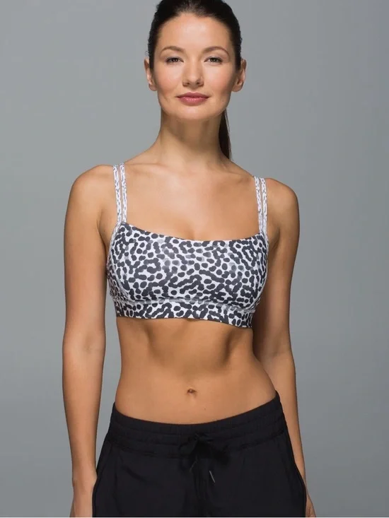 Lululemon Straight Up Sports Bra Ace Spot White Black Dottie Dash Leopard