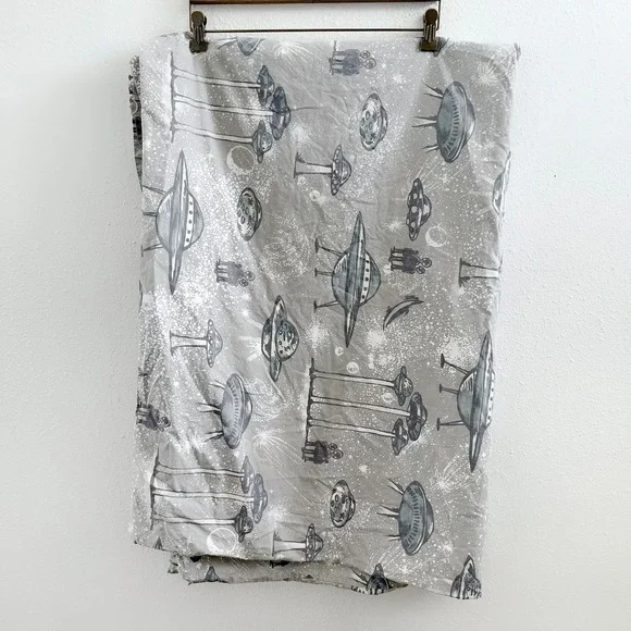 POTTERY BARN Space Ship Twin Duvet Cover