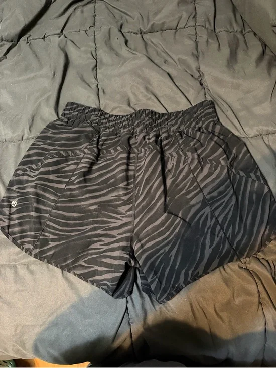 lululemon athletica Black Zebra-Pattern Athletic Shorts