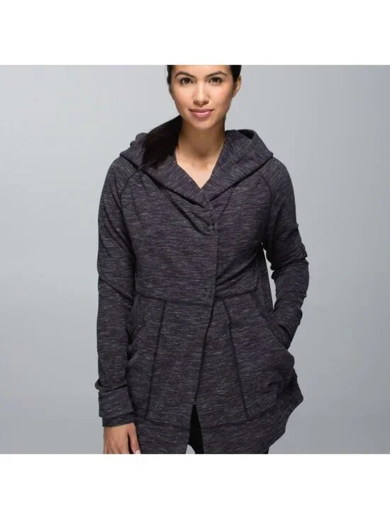 Lululemon Find Your Centre Wrap Heathered Marled Black / Black