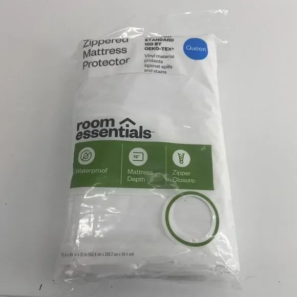 Target White Room Essentials Queen Mattress Cover Protector Zip NEW