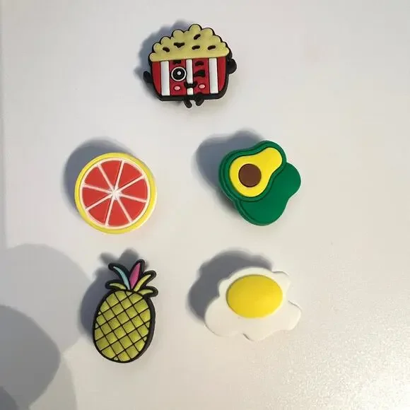 5 Piece Silicone Shoe Charms for Croc Style Shoes 