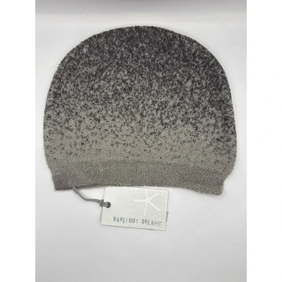 Barefoot Dreams CozyChic Lite Confetti Beanie Storm‎ Gray Dark Brown NWT
