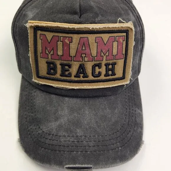 Unbranded Women's Black and Grey Hat