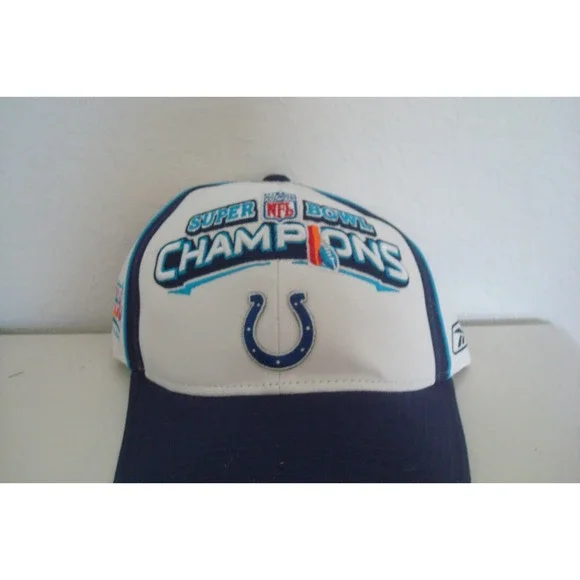 INDIANAPOLIS COLTS SUPER BOWL    STRAPBACK ‎ DEADSTOCK HAT CAP VINTAGE D2
