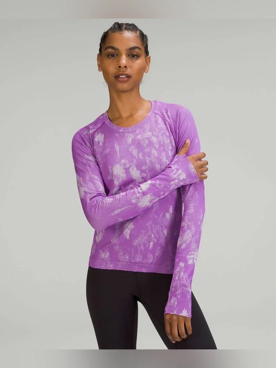 Lululemon Swiftly Tech Long Sleeve Shirt 2.0 *Race Length Shadow Bloom Moonlit