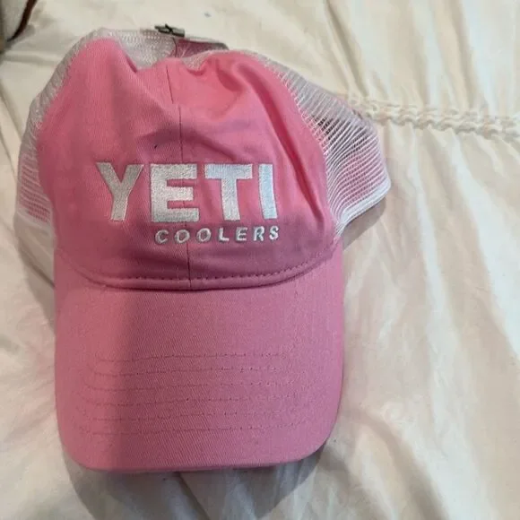 Newest tag, pink, yeti, baseball cap hat