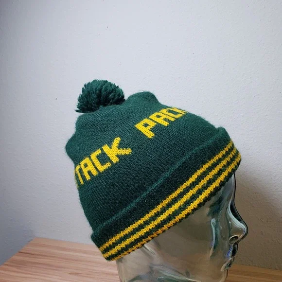 Pack Attack Green Bay Packers Knit Beanie‎ Cap Green Gold Winter Hat NFL