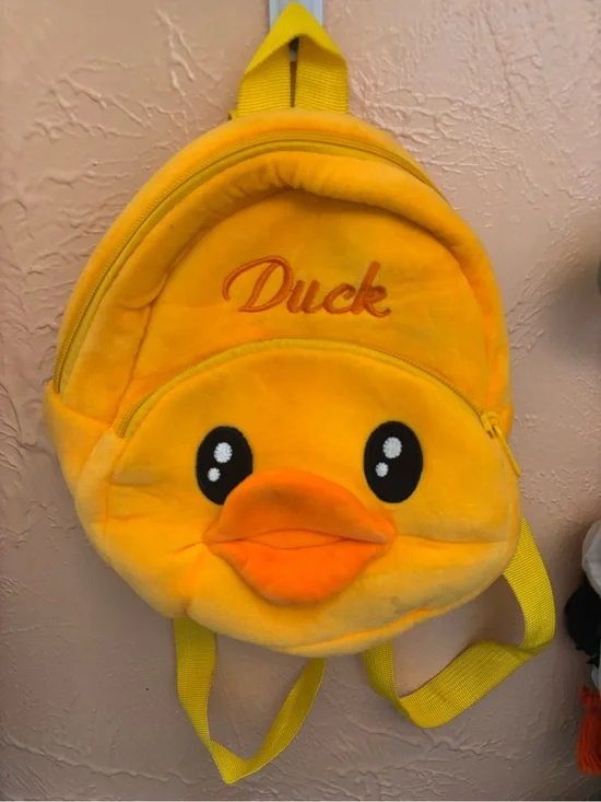 Yellow Plush Duck Backpack