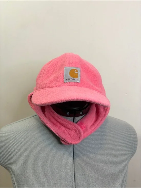 Toddler / Infant Baby Girl Carhartt Fleece Velcro Ear Warmer Winter Ball Cap Hat