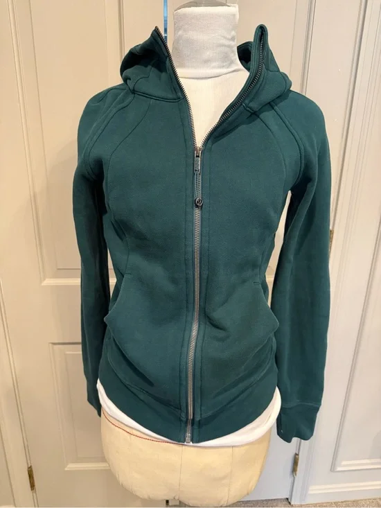Lululemon Women’s Scuba Teal Green Hoodie Zip Jacket Sz 6