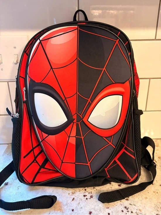 Spider-Man Kids Red & Black Backpack