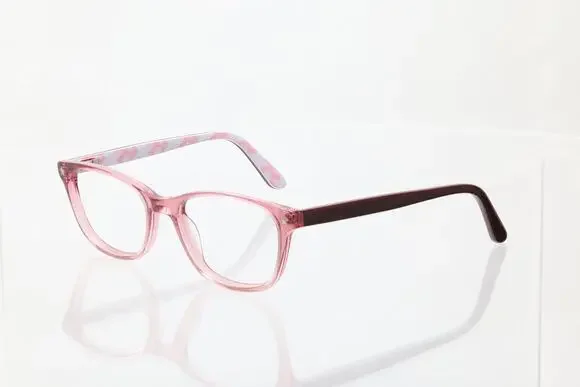 Pez Eyewear P12002 48-16-125 CRYSTAL PINK Eyeglass FRAMES ONLY - GOOD CONDITION