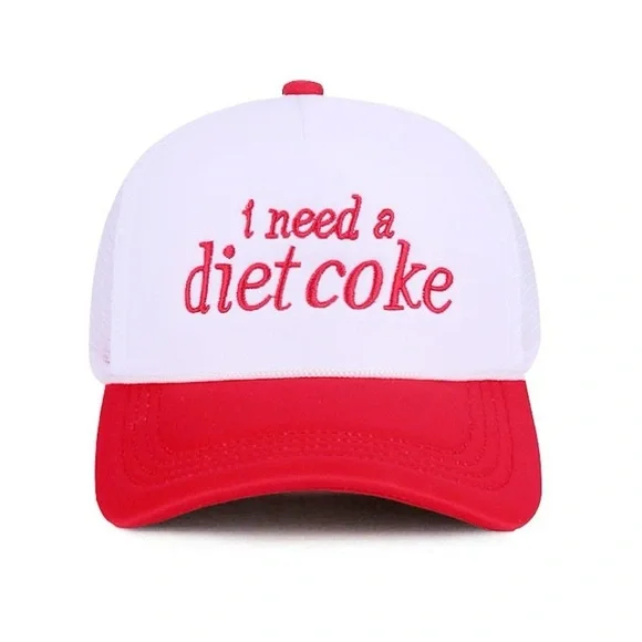 Zenana I NEED A DIET COKE TWO TONE TRUCKER MESH HAT