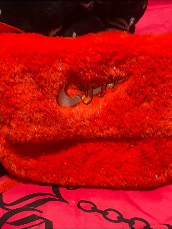 Nike Red Fuzzy Crossbody Bag