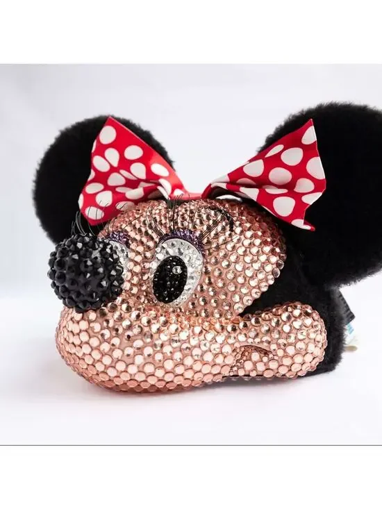 Vintage 90s Minnie Mouse Character Hat Disney‎ Trucker Snapback Bling Maximalist