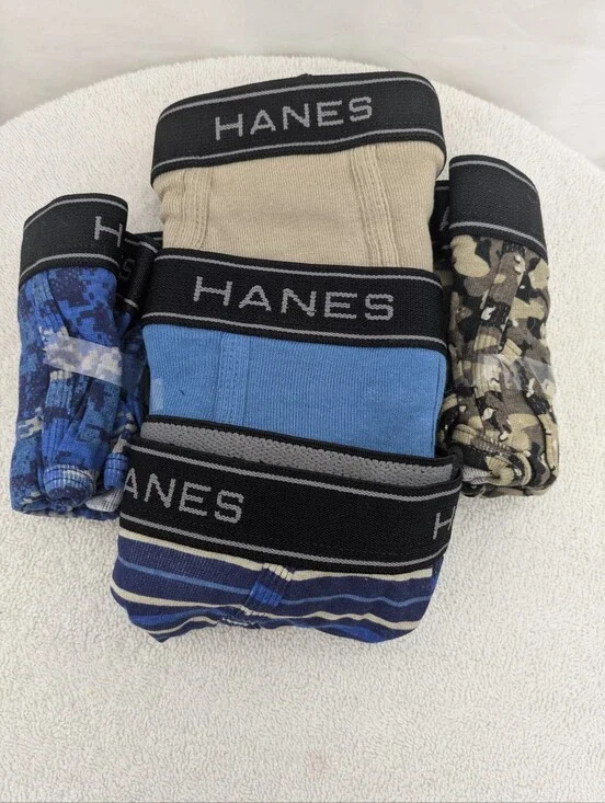 NWOT Hanes Boys Briefs Size L 14-16 5 Pack Tagless Cotton Underwear