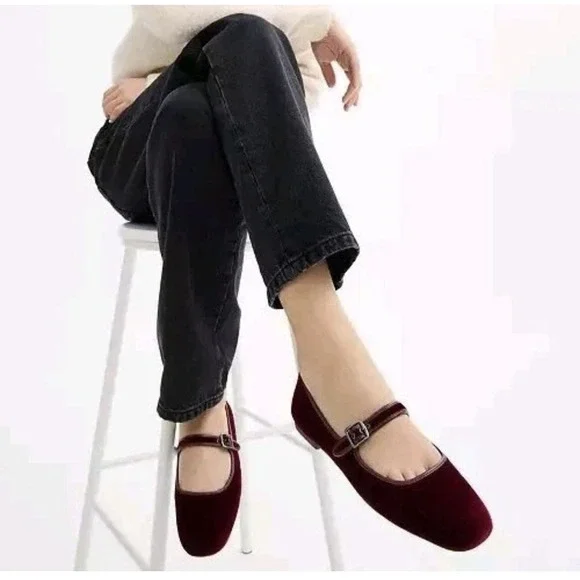 NEW Coach C Rivet Mary Jane Burgundy/Merlot CCG46 Velvet 8.5