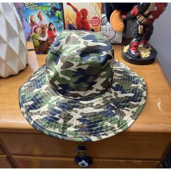 Kids Camo Bucket Hat Youth Toddler Boys‎ Girls Sun Protection Safari Fishing Cap