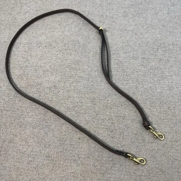 Coach Purse Replacement Strap Crossbody Dark Brown Leather Gold Adjustable 46