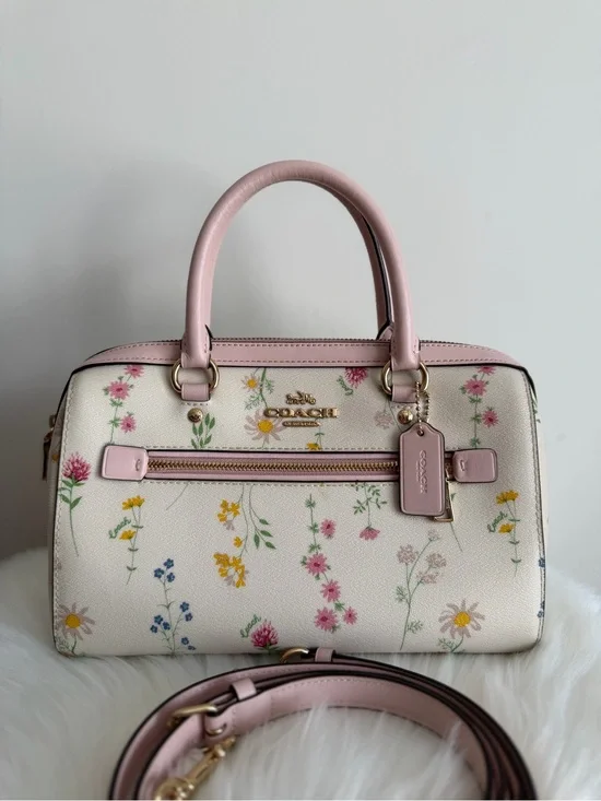 Coach wildflower print satchel
