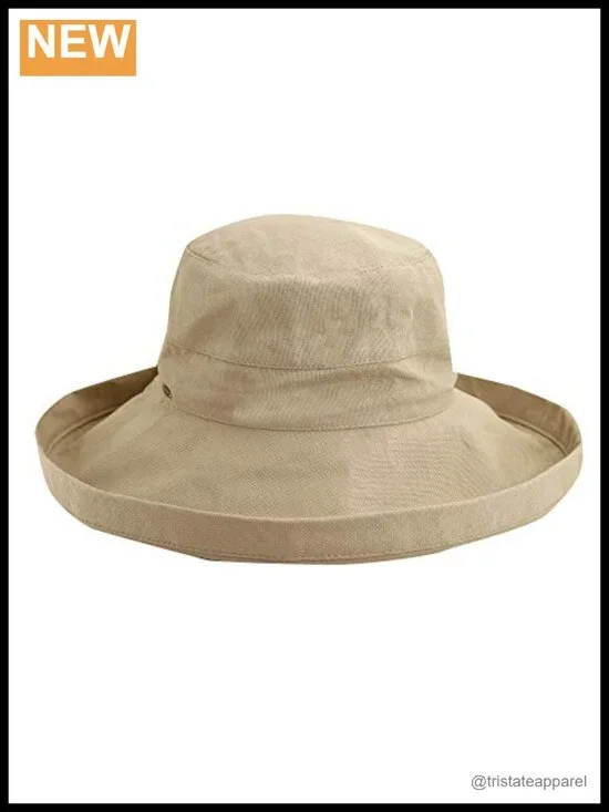 Women's Medium Brim Cotton Sun Hat UPF 50+ Foldable