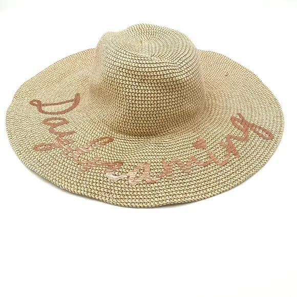 David and Young Packable Sunhat‎ Daydreaming Beachy Floppy Summer Travel OS