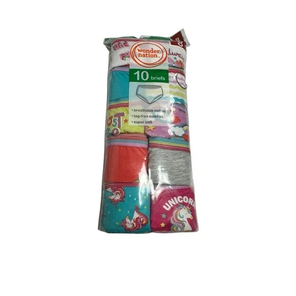 wonder nation girls briefs underwear 10 pairs size 8‎