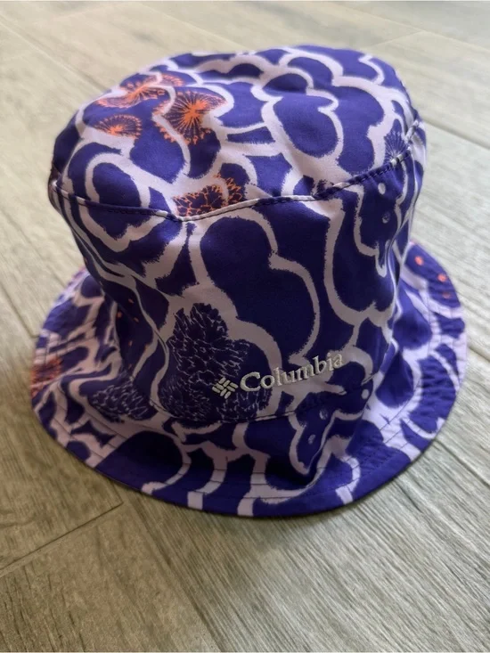 Columbia Omni-Shade Reversible Youth Sun Bucket Hat Purple Lavender one size
