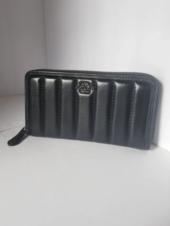 Coach Quilted Wallet (Black)