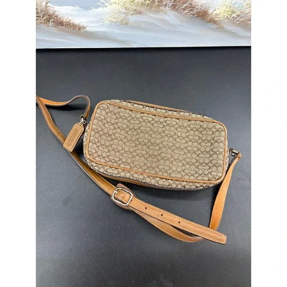 Y2K Coach Signature Crossbody Mini Shoulder Purse Leather strap