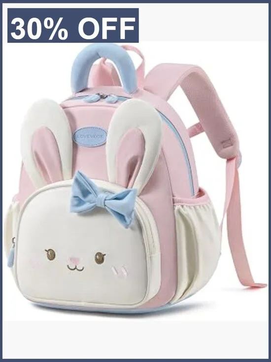 Toddler Backpack for Kids 2-4, School Bookbag with Leash, Lightweight Padded