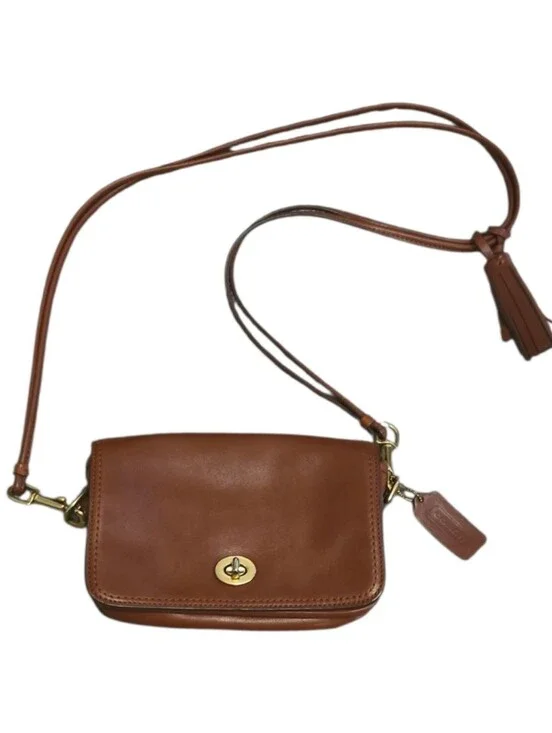 Vintage 2012 Coach Legacy Penny Cognac Crosbody W/ Cross Turnlock (Style) 19914