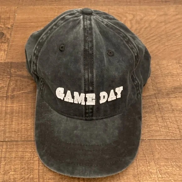 Game Day Hat Charcoal Gray w/ White lettering ‘GAME DAY’ StrapBack