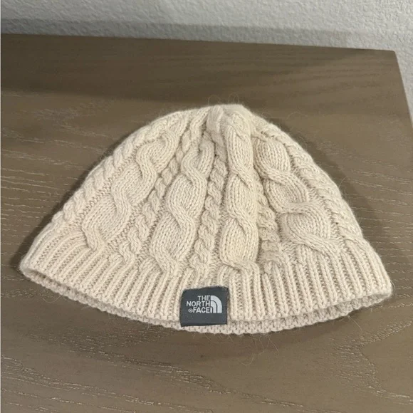 The North Face Kids Beige Cable Knit Beanie