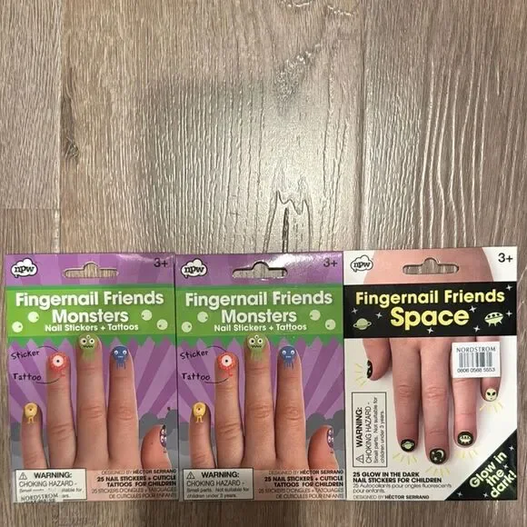 Fingernail Friends Monsters and Space Nail Stickers bundle 3 last deal 🎉