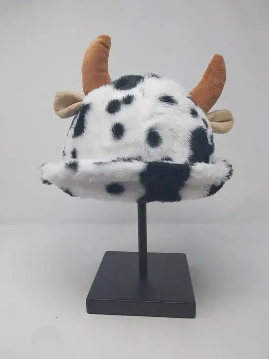 Warm Plush Cartoon Horn Ear Protection Fisherman's Hat In Autumn and Winter