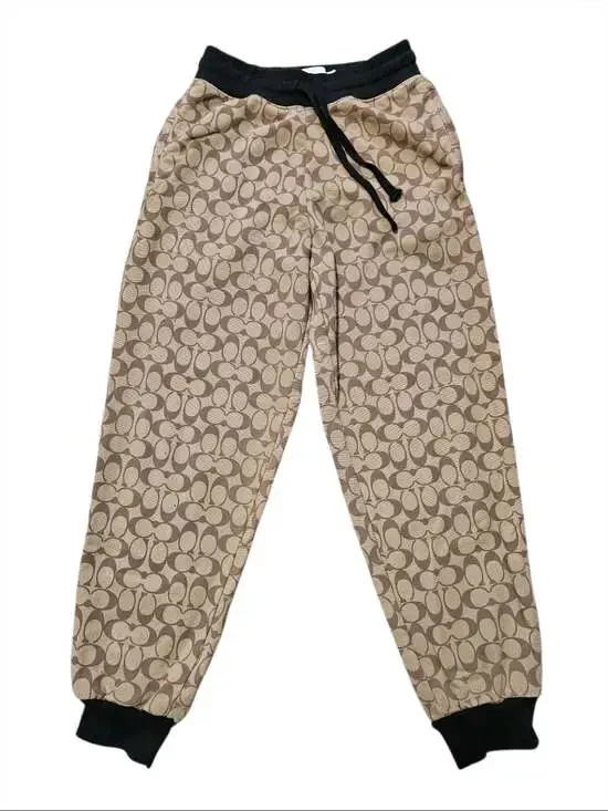 Coach Women's Size S Signature Monogram Print Jogger Sweatpants