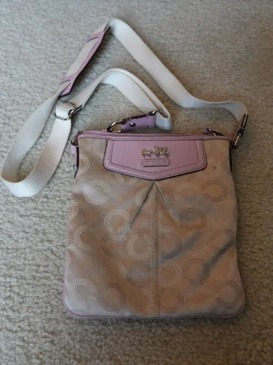 Coach Madison Dotted Op Art Crossbody Bag (Style 44394)