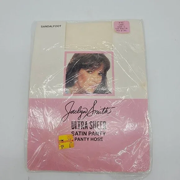 Jaclyn Smith Pantyhose Womens Sz C Sandalfoot Lycra Ultra Sheer Light‎ Panty