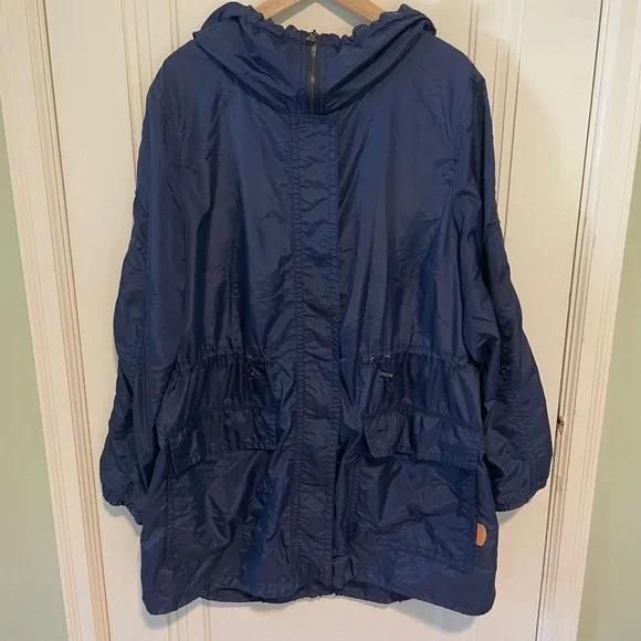 Coach Anorak Windbreaker Jacket XL Navy Blue Utility