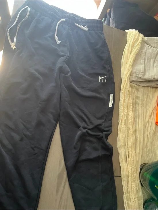 Nike Black Dri-FIT Sweatpants with White Swoosh Tag