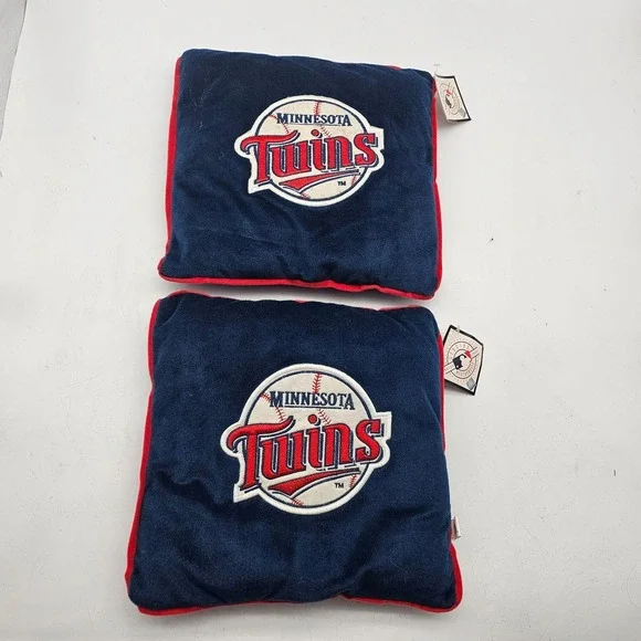 Vtg Minnesota Twins Seat Cushion Pair One Size Blue MLB Baseball Good Stuff